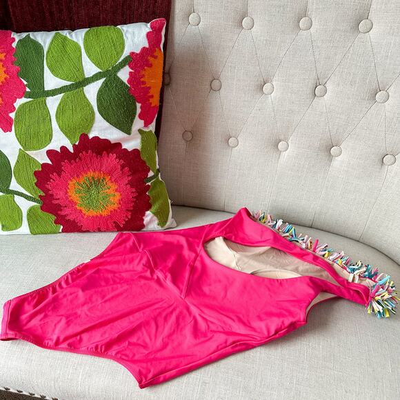 Summersalt Sidestroke Pink One-Piece Swimsuit – Size 6 – Confetti Trim - Picture 7 of 10